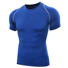 Men T Shirts Tops Tights Fitness Base Layer Tops Short Sleeve O-Neck Compression T Shirts