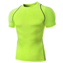 Men T Shirts Tops Tights Fitness Base Layer Tops Short Sleeve O-Neck Compression T Shirts