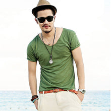 Men's tops v-neck t shirts shorts Sleeve impressive Style Casual T-shirt 5 Color Y4