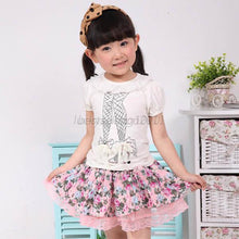 Children Kids Girls Floral Lace Tutu Skirts Baby Flower Princess Party Mini Skirt