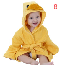 Cotton Hooded Animal Baby Bath Robe Cartoon Warm Towel Character Kids Bathrobe Infant Towels