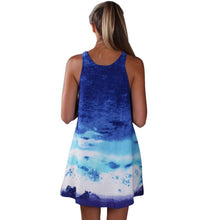 Sexy Women's Casual Print Sundress Sleeveless Short Mini Dress