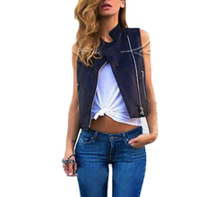 Women Faux Soft Leather Motorcycle Jackets Pu Black Zippers Casual Coat Slim Outwear