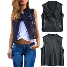 Women Faux Soft Leather Motorcycle Jackets Pu Black Zippers Casual Coat Slim Outwear