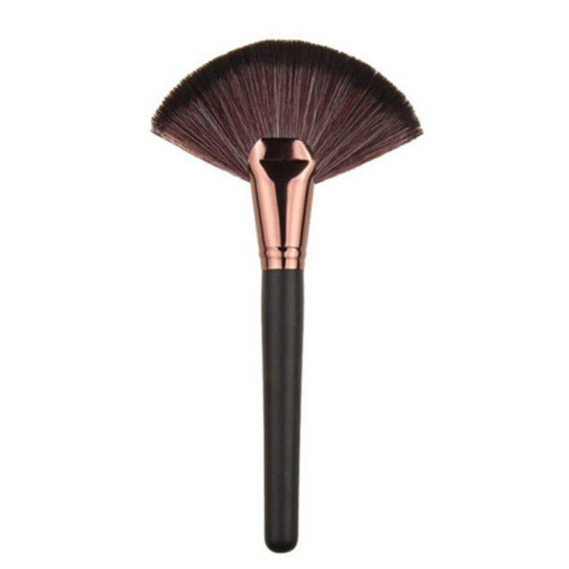 Pro Fan Shape Blush Make Up Brushes Tool Face Powder Soft Foundation Blending Cosmetic Brusher Pincel Maquiagem