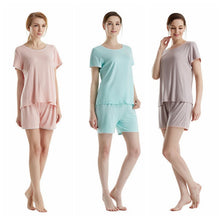 Soft Bamboo Jersey Light Weight Tee and Shorts Pajama Sets