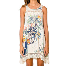 Women Crewneck Chiffon Dress Short Mini Party Beach Dresses Vestidos