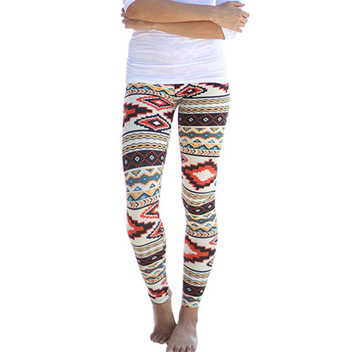 Women Plus  Tribal Aztec Printed Leggings 9 Colors Long Soft