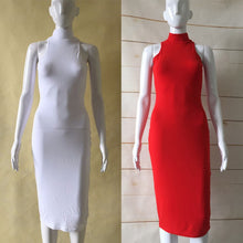 Women Bodycon  Turtleneck Sleeveless Casual Elegant Pencil Dresses Sexy Club Party Bandage Dress