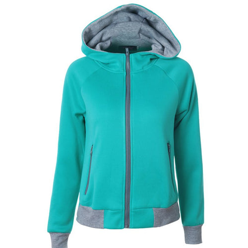 Plus  Women Casual Solid Hoodies Lapel Hooded  Sweatshirts Pullovers Turn-down Collar With Hat