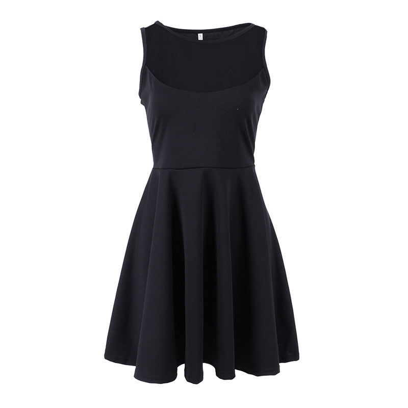 Sexy Women Slim Lace Sheer Sleeveless Evening Clubbing Party Mini Dress