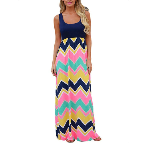 Sexy Women Bohemian Long Maxi Evening Party Dress Beach Dresses Sundress H55