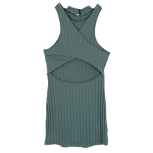 Halter Bodycon Women Dress Olive Green Backless Sexy Mini Club Dress able Jersey vestido
