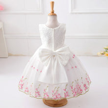 Lace Vest Girl Dress Baby Girl Princess Dress 3-12 Age Chlidren Clothes Kids Party Costume Ball Gown White PY2