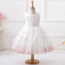Lace Vest Girl Dress Baby Girl Princess Dress 3-12 Age Chlidren Clothes Kids Party Costume Ball Gown White PY2