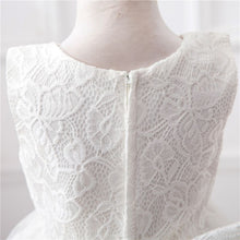 Lace Vest Girl Dress Baby Girl Princess Dress 3-12 Age Chlidren Clothes Kids Party Costume Ball Gown White PY2
