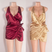 Woman Sleeveless Club Dress Short Sexy Dresses Bandage Deep V- Neck Dress