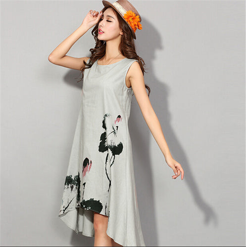 women novelty asymmetrical chiffon dresses,sleeveless irregular casual dress, girl flower print dress vestidos Y4