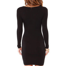 Women Bodycon Pencil Dresses Sexy Casual dress  elegent Vestidos Long Sleeve Dress