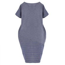Women Casual Cotton Linen Long Dress Ethnic Short Sleeve Loose Dress