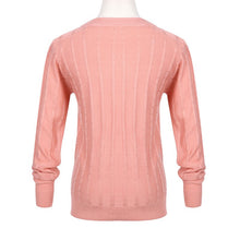 Women Lady Long Sleeve Round Neck Twisted Knit Sweater Pullover Jumper Tops