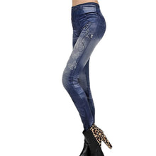 Women  Classic Stretchy Slim Leggings Sexy imitation Jean Skinny Jeggings Skinny Pants