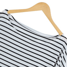 Women Dress Long Maxi Loose Dress Striped Batwing Sleeve Off shoulder Split Casual Beach Wear Plus  Vestidos