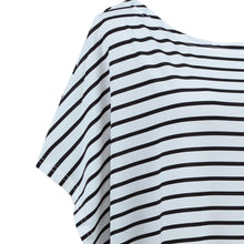 Women Dress Long Maxi Loose Dress Striped Batwing Sleeve Off shoulder Split Casual Beach Wear Plus  Vestidos