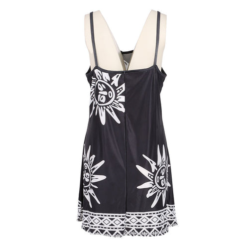 Women Sunflower Print Dress Floral Ethnic Casual Dresses Boho Sunflower Animal Dress