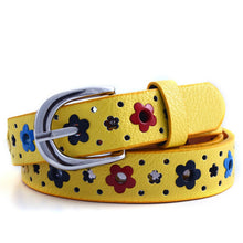 for prety girl gift  hollow butterfly flowers children lace belt boys and girls Brand PU leather belts women waistband