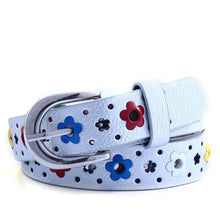 for prety girl gift  hollow butterfly flowers children lace belt boys and girls Brand PU leather belts women waistband