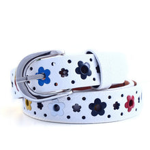 for prety girl gift  hollow butterfly flowers children lace belt boys and girls Brand PU leather belts women waistband