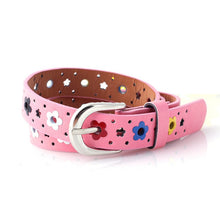 for prety girl gift  hollow butterfly flowers children lace belt boys and girls Brand PU leather belts women waistband