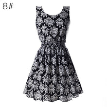 21 Colors  Sexy Women's Tank Chiffon Beach Dress Sleeveless Floral Mini Dresses