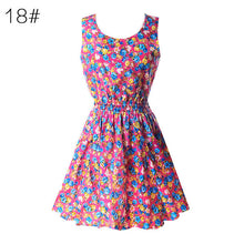 21 Colors  Sexy Women's Tank Chiffon Beach Dress Sleeveless Floral Mini Dresses