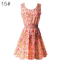 21 Colors  Sexy Women's Tank Chiffon Beach Dress Sleeveless Floral Mini Dresses