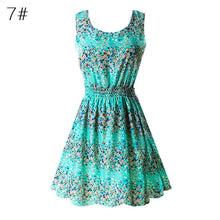 21 Colors  Sexy Women's Tank Chiffon Beach Dress Sleeveless Floral Mini Dresses