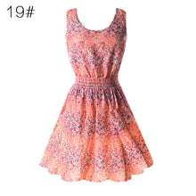 21 Colors  Sexy Women's Tank Chiffon Beach Dress Sleeveless Floral Mini Dresses
