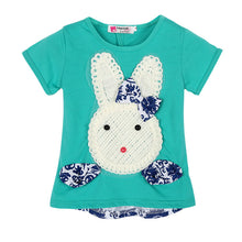 2pcs Baby Kids Girls Clothes Set Top and Short Pants Suits Cute Rabbit Cartoon Knitting Children's Clothing Set