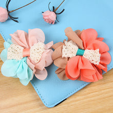 2pcs Baby Kids Hair Pin Girls Gauze Flower Bowknot Bi-color Headwear Hair Clip 2 Pattern