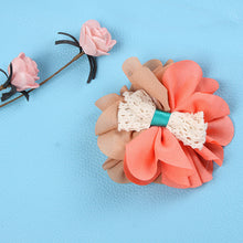 2pcs Baby Kids Hair Pin Girls Gauze Flower Bowknot Bi-color Headwear Hair Clip 2 Pattern