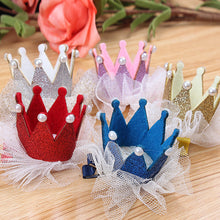 2pcs Cute Baby Kids Girls Princess Crown Hair Band Headband Birds Hair Wear Hair Clips Ribbon Headdress 5 Colors