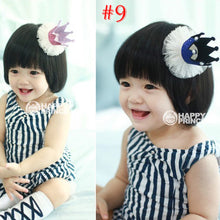 2pcs Cute Baby Kids Girls Princess Crown Hair Band Headband Birds Hair Wear Hair Clips Ribbon Headdress 5 Colors