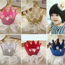 2pcs Cute Baby Kids Girls Princess Crown Hair Band Headband Birds Hair Wear Hair Clips Ribbon Headdress 5 Colors