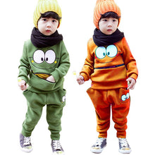 2pcs Kids Girl Boy Smile Face Tracksuit Jumper Sweatshirt Sets Clothing 2-6Y Children