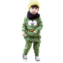 2pcs Kids Girl Boy Smile Face Tracksuit Jumper Sweatshirt Sets Clothing 2-6Y Children