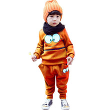 2pcs Kids Girl Boy Smile Face Tracksuit Jumper Sweatshirt Sets Clothing 2-6Y Children