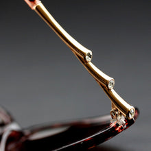 3 Colors Stylish Women Metal Frame Rhinestone Sunglasses Eyewear Glasses