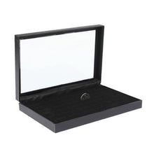 36 Slots Black Velvet Rings Jewelry Showcase Display Case Storage Box Holder Organizer P1