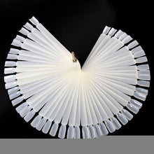 50 Pieces Natural / Transparent Nail Art False Tips Sticks Practice Display Fan Board Design Tools